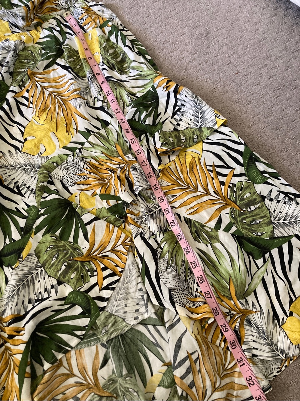 Abel The Label one-shoulder tropical leaf dress, Medium. - Picture 10 of 10